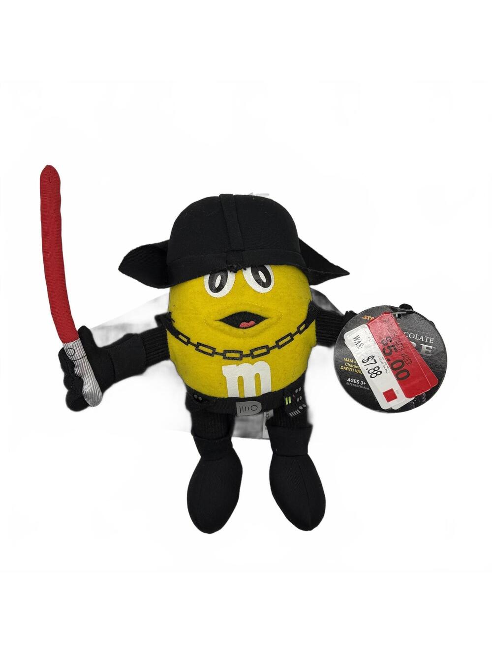 Star Wars M&M Yellow Candy Chocolate Darth Vader Plush Hasbro 2005